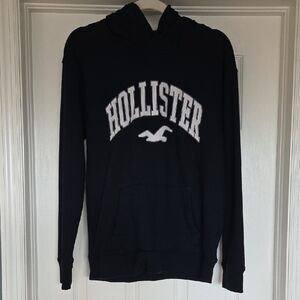 NWOT, Hollister Navy Blue Classic Graphic Hoodie Women's Size Small, Never Worn